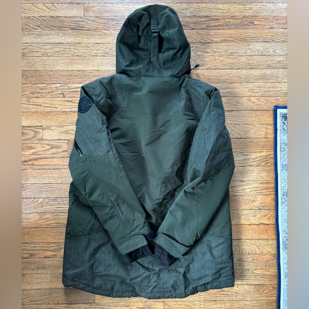 Men's Avalanche Snowboard Green Hooded Jacket L - Picture 2 of 8
